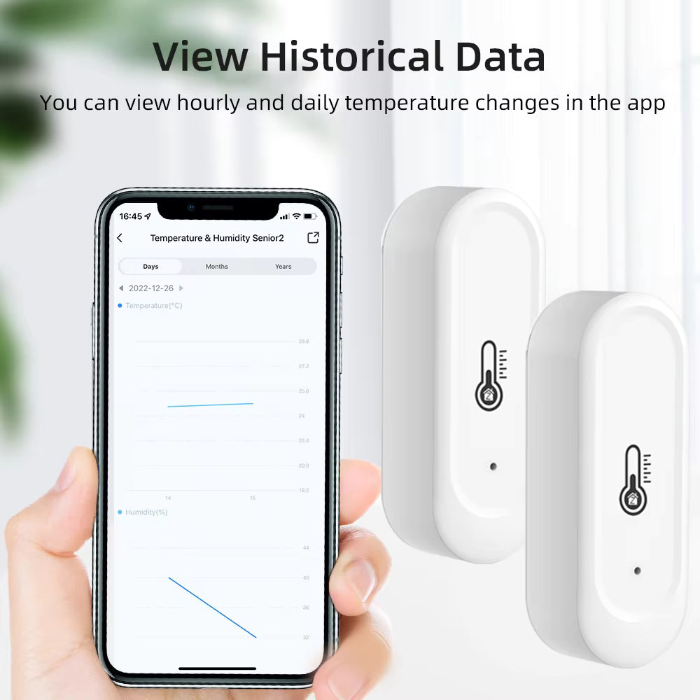 Tuya WiFi/Zigbee Smart Temperature Humidity Sensor Outdoor IP65 Waterproof APP Remote Monitoring Works With Alexa Google Home