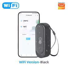 Tuya WiFi/Zigbee Smart Temperature Humidity Sensor Outdoor IP65 Waterproof APP Remote Monitoring Works With Alexa Google Home