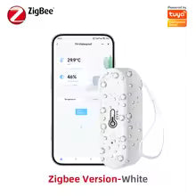 Tuya WiFi/Zigbee Smart Temperature Humidity Sensor Outdoor IP65 Waterproof APP Remote Monitoring Works With Alexa Google Home